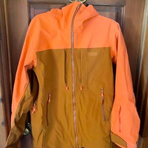 Men's S Trew Gear PRIMO Vibrant Orange and Brown Ski Jacket (coral/copper)